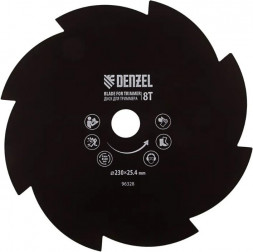 Диск для триммера DENZEL Диск для триммера, 230 х 25.4 мм, толщина 1.6 мм, 8 лезвий Denzel 96328