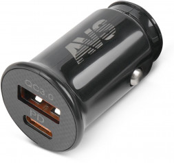 Автомобильное зарядное устройство AVS USB автомобильное зарядное устройство 2 порта UC-614 (USB QC 3.0+PD Type C)