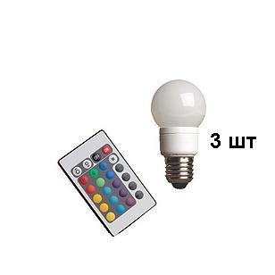 Светодиодная лампа ЭРА MagicLight набор из 3х ламп с ПДУ