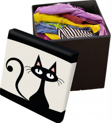 Коробка-пуф ВОЛШЕБНАЯ СТРАНА Пуф складной Кот (8467)