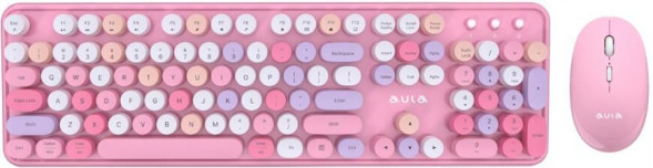 Клавиктура AULA AC306 Pink-Colorful розовый AULA AC306 Pink-Colorful розовый