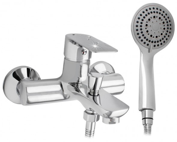 Смеситель для ванны GFMARK 2210 Смеситель в ванную шаровый короткий нос со стразами на ручке