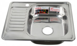 Мойка врезная FABIA 58486R Мойка врезная, правая 580х480 мм, толщина 0,6 мм глубина 160мм + большой сифон с переливом