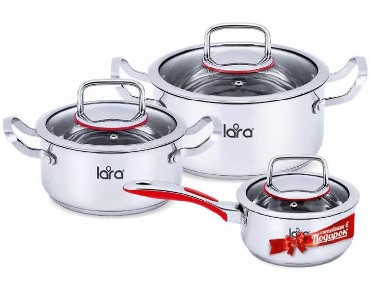 Набор посуды LARA LR02-108 ПОДАРОК LARA LR04-36 500мл