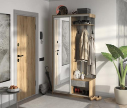 Прихожая БИТЕЛ ЛАЙТ Прихожая (ДУБ ЗОЛОТОЙ КРАФТ/АТЕЛЬЕ СВЕТЛОЕ, ЗЕРКАЛО)