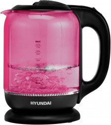 ЧАЙНИКИ ЭЛЕКТРИЧЕСКИЕ HYUNDAI HYK-G4808 1.8л. 2200Вт малиновый/черный (стекло)