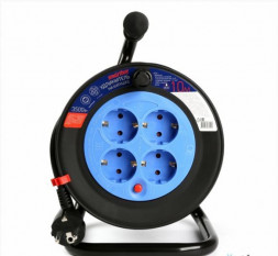 удлинитель SMARTBUY (SBE-16-4-10-Z) 4 гнз - 10м, на катушке, с/з