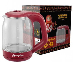 Чайник электрисеский МАТРЁНА MA-006 стекло вишневый