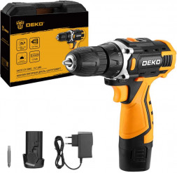 Аккумуляторная дрель-шуруповерт DEKO DKCD12V в кейсе, 12В, 2х1.5Ач 083-1006