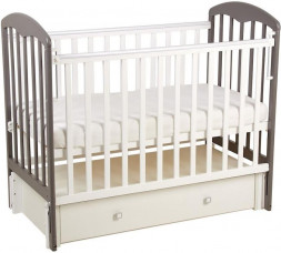 Мебеель для новорожденных ФЕЯ Кровать детская Фея 328 белый-графит (1 кор)