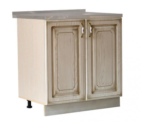 Кухонный модуль БИТЕЛ АНЖЕЛИКА СТР 800 М фасад ясень/патина,каркас-дуб молочный (модуль для мойки)