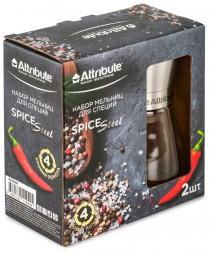 Набор мельниц для специй ATTRIBUTE AGS358 Набор мельниц для специй SPICE STEEL, 2шт