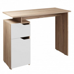 Модульная мебель МЕБЕЛЬ-КОМПЛЕКС ЛАЙТ Стол письменный компьютерный с тумбой Дуб Сонома/Белый