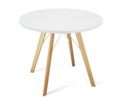 Стол SHEFFILTON SHT-TU9/80 МДФ прозрачный лак/белый шагрень дерево/МДФ 172058