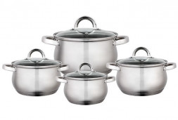 Набор посуды из нерж.стали WEBBER BE-620/8 Набор посуды 8 пр.