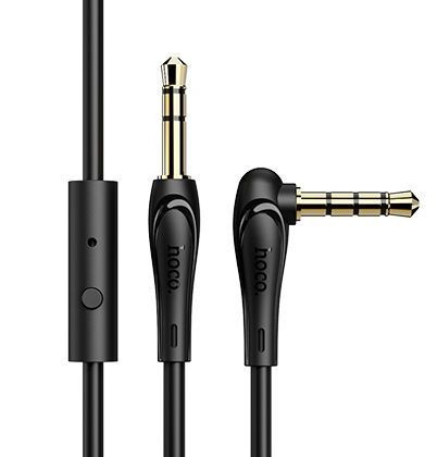 AUX-кабель HOCO (6931474713421) UPA15 3.5mm (m) - 3.5mm (m)+ микрофон 1.0m - черный