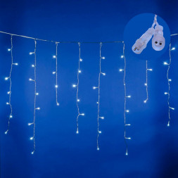Гирлянда UNIEL (UL-00007209) ULD-B2007-100/TTK WHITE IP44 Бахрома светодиодная с эффектом мерцания, 2м. Соединяемая. 100 светодиодов. Белый свет. Провод прозра