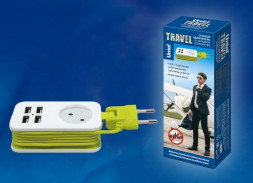 Удлинители серии Travel UNIEL (UL-00003331) S-CT1-1,5U WHITE/GREEN