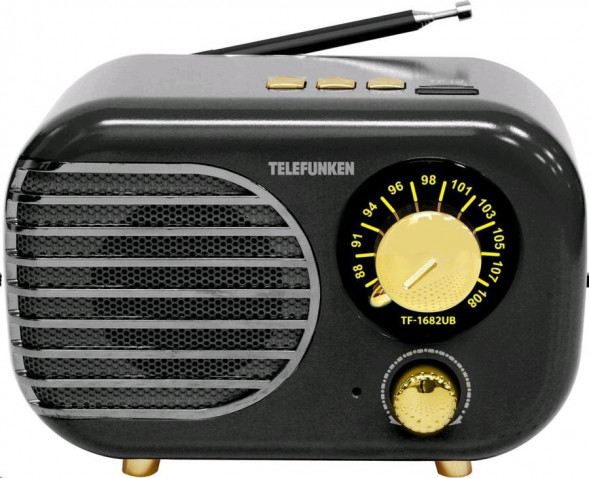 Радиоприемники TELEFUNKEN TF-1682B(черный с золотым)