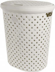 Корзина для белья PLAST TEAM PT408711048 Rattan 42л 415х330х510мм молочный туман