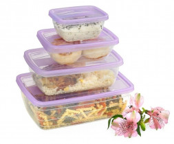 Набор контейнеров VIOLET Набор контейнеров FRESCO 4 в 1 250,500,1000,1750 мл (Лаванда) 4704136