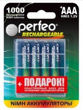 Аккумулятор PERFEO (PF-5036) AAA1000MAH-4BL+BOX