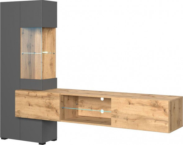 Гостиная НК-МЕБЕЛЬ POINT ТИП-70 гостиная Дуб Вотан/Серый графит 71774910 (2 кор.) НК-МЕБЕЛЬ POINT ТИП-70 гостиная Дуб Вотан/Серый графит 71774910 (2 кор.)
