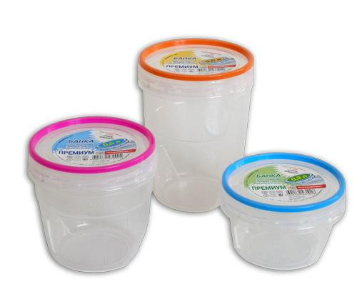 Емкость д/хранения продуктов ПОЛИМЕРБЫТ БАНКА ПРЕМИУМ 0,5л (43201)