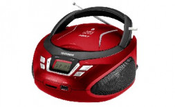 Аудиомагнитола MP3 TELEFUNKEN TF-CSPR3495B красный