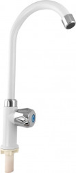 Кран на одну воду BRIMIX 610 Кран на одну воду пластиковый , металлокерамика БЕЛЫЙ