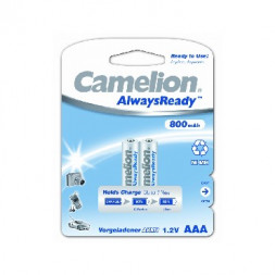 Элементы питания CAMELION (7965) NH-AAA800ARBP2 AAA- 800MAH NI-MH ALWAYS READY BL-2 (NH-AAA800ARBP2, аккумулятор, 1.2В)
