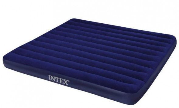 Матрас надувной INTEX Матрас надувной CLASSIC DOWNY AIRBED FIBER-TECH 183x203x25 см . (в коробке) Арт. 64755