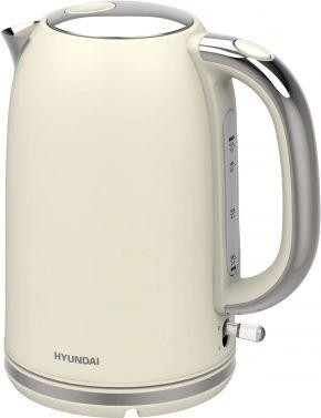 Чайник HYUNDAI HYK-S9900 1.7л. 2200Вт молочный/серебристый (металл)