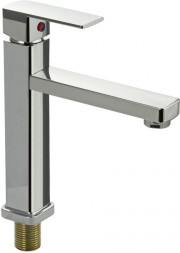 Смесители BRIMIX 6615 Кран на одну воду, квадратный корпус, металлокерамика, из высокопрочного АБС пластика, цвет ХРОМ