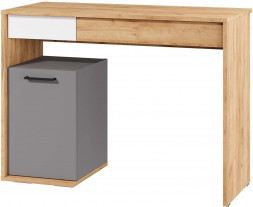 Корпусная мебель МЕБЕЛЬ-КОМПЛЕКС К.0002.06 Стол письменный 2 ящика Трио/Дуб золотой крафт/Белый/Серый шифер (1 кор.) МЕБЕЛЬ-КОМПЛЕКС К.0002.06 Стол письменный 2 ящика Трио/Дуб золотой крафт/Белый/Серый шифер (1 кор.)