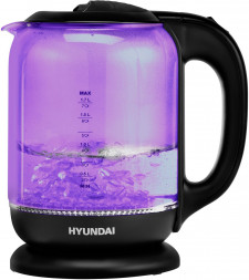ЧАЙНИКИ ЭЛЕКТРИЧЕСКИЕ HYUNDAI HYK-G5809 1.8л. 2200Вт фиолетовый/черный (стекло)