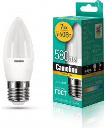 Лампа CAMELION (15055) LEDRB/7-C35/830/E27