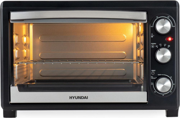 Мини-печь HYUNDAI MIO-HY073 26л. 1500Вт серебристый/черный