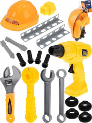 Игрушка NO NAME Набор инструментовРемонтное дело(21х17 см)(20 предметов,дрель инеционная,в сетке) 2318224 ПП-00199181