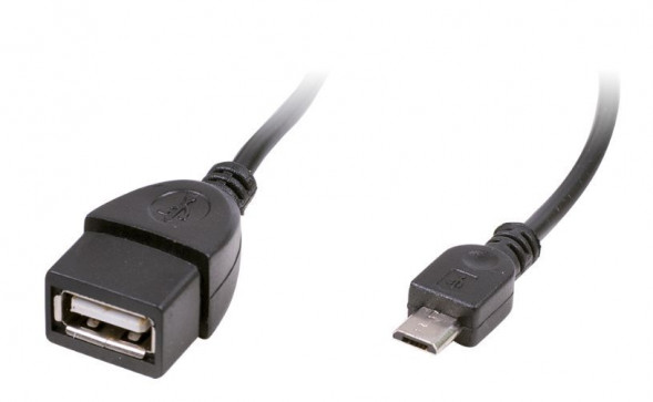 Дата кабель RITMIX RCC-010 OTG кабель, MicroUSB-USB-AF, 0,1m, медный
