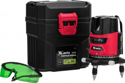 Лазерный уровень MTX Лазерный уровень CRX-30G, 30 м, зеленый луч, батарейки, резьба 5/8 35032