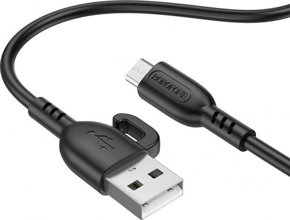 Кабель BOROFONE (6974443389906) BX91mUSB 2.4A microUSB черный - 1,0m