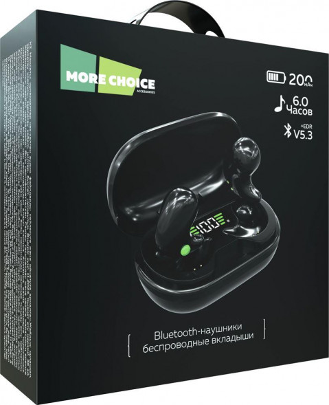 Наушники MORE CHOICE (4610196409592) BW01 TWS Black