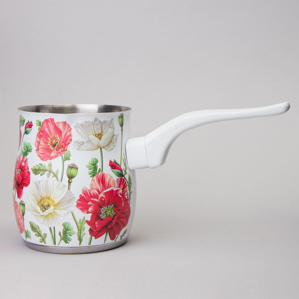 Турка AGNESS ТУРКА &quot;БЕЛЫЕ МАКИ&quot; 680 МЛ МАЛ=12ШТ 916-439