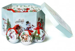 Набор ёлочных шаров WINTER GLADE Набор ёлочных шаров папье-маше, 14 шт. 7514G273