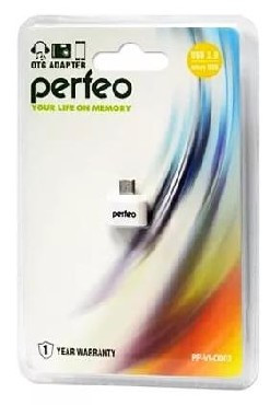 USB-устройство PERFEO (PF_5044) USB ADAPTER WITH OTG (PF-VI-O003 WHITE) белый