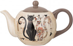 Чайник заварочный AGNESS ЧАЙНИК &quot;ПАРИЖСКИЕ КОТЫ&quot; 22,5*13,5*14,5 СМ 900 МЛ (КОР=16ШТ.) 358-1723
