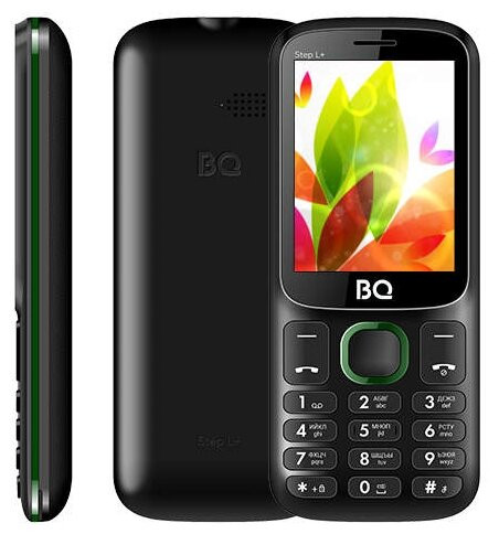 МОБИЛЬНЫЕ ТЕЛЕФОНЫ СТАНДАРТ GSM BQ 2440 Step L+ Black+Green