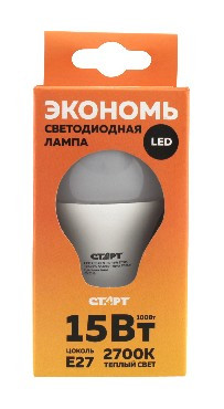 Лампа светодиодная СТАРТ (17288) LEDGLS E27 15W30 WS