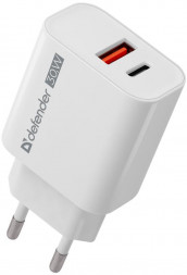 Сетевой адаптер DEFENDER (83674) UPA-130 USB-C/PD30W+USB-A/QC3.0